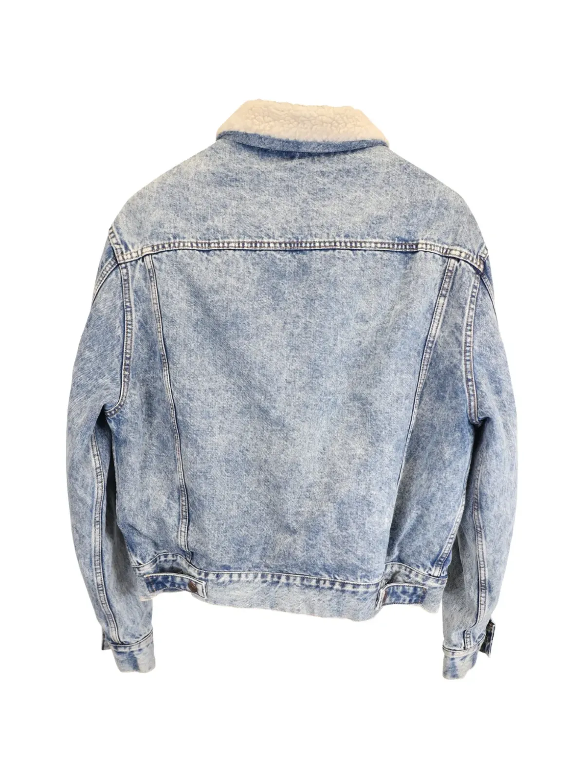 Celine Pre-Owned シアーリングライニング入り オーバーサイズ デニムジャケット（ブルー） - 画像2