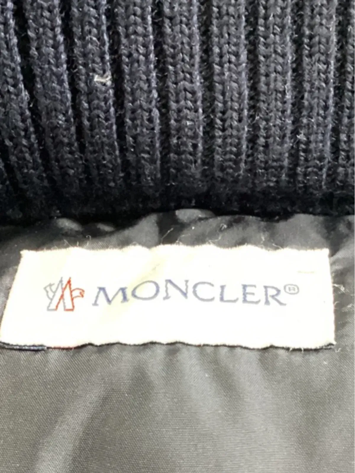 Moncler Vintage ジップアップパッド入りフーディ ブルー - 画像5