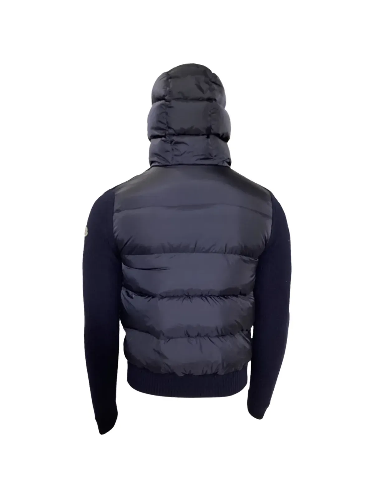 Moncler Vintage ジップアップパッド入りフーディ ブルー - 画像2