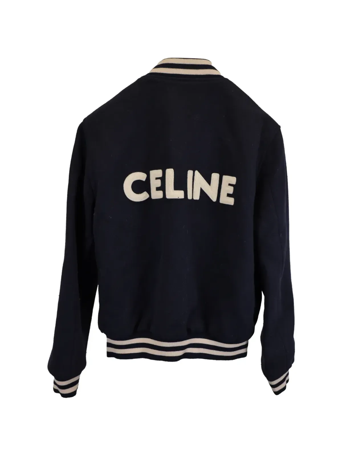 Celine Pre-Owned カレッジ風ウールボンバージャケット - ブルー - 画像2