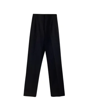 Saint Laurent Pre-Owned ワイドレッグ ウールパンツ ブラック - サムネイル2