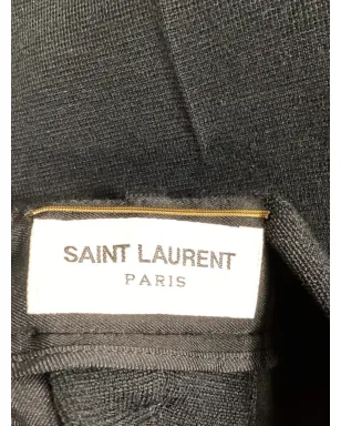 Saint Laurent Pre-Owned ワイドレッグ ウールパンツ ブラック - サムネイル3