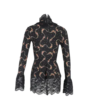 Paco Rabanne Pre-Owned ハイネック花柄プリントトップ - サムネイル2