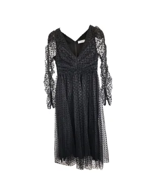 ZIMMERMANN ポルカドット チュール ミディドレス - ブラック - サムネイル1