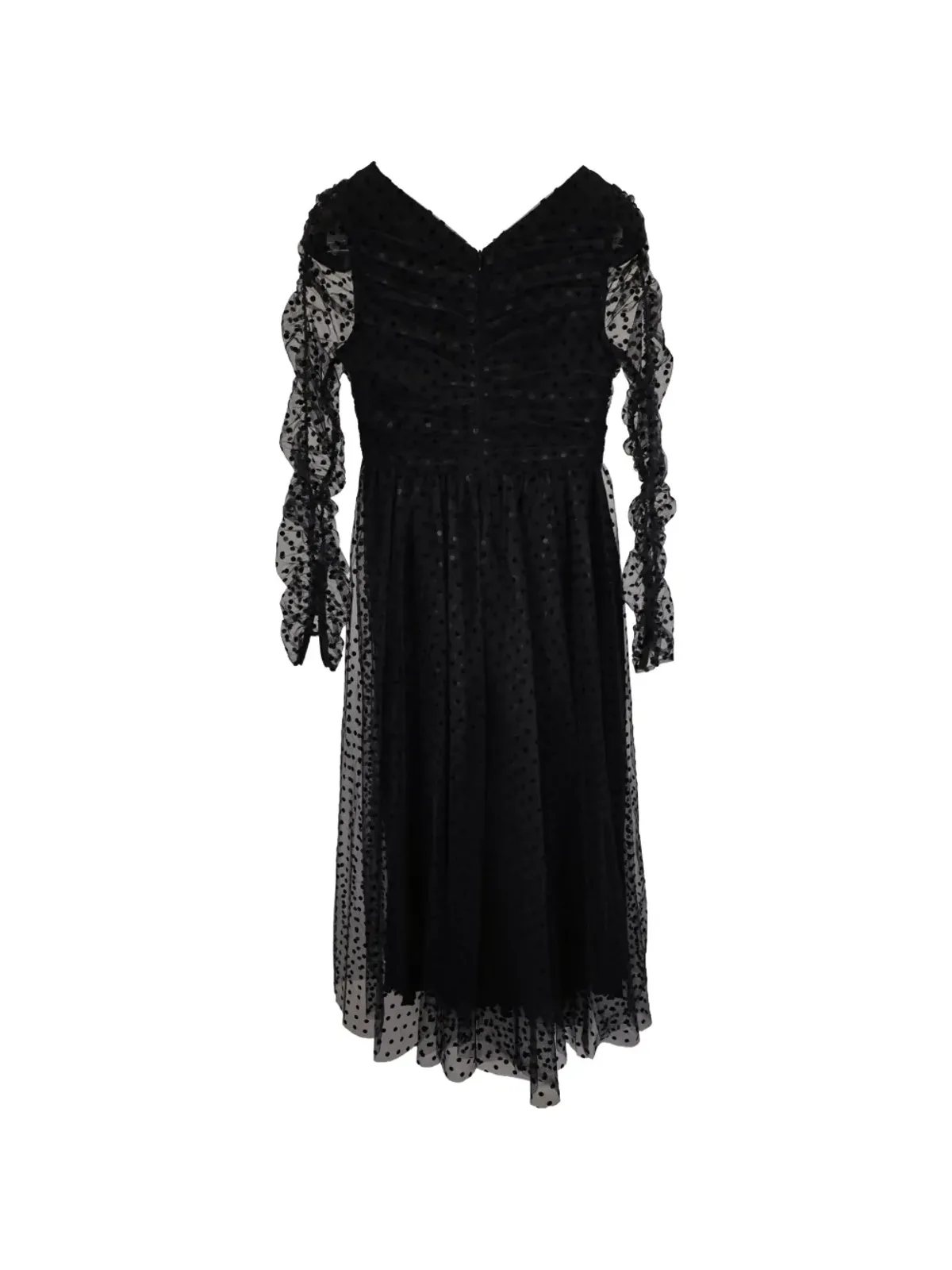 ZIMMERMANN ポルカドット チュール ミディドレス - ブラック - 画像2