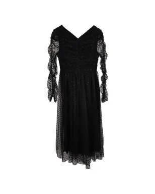 ZIMMERMANN ポルカドット チュール ミディドレス - ブラック - サムネイル2