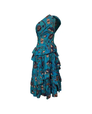 Ulla Johnson Ondine フリル花柄ワンショルダーミディドレス - サムネイル2