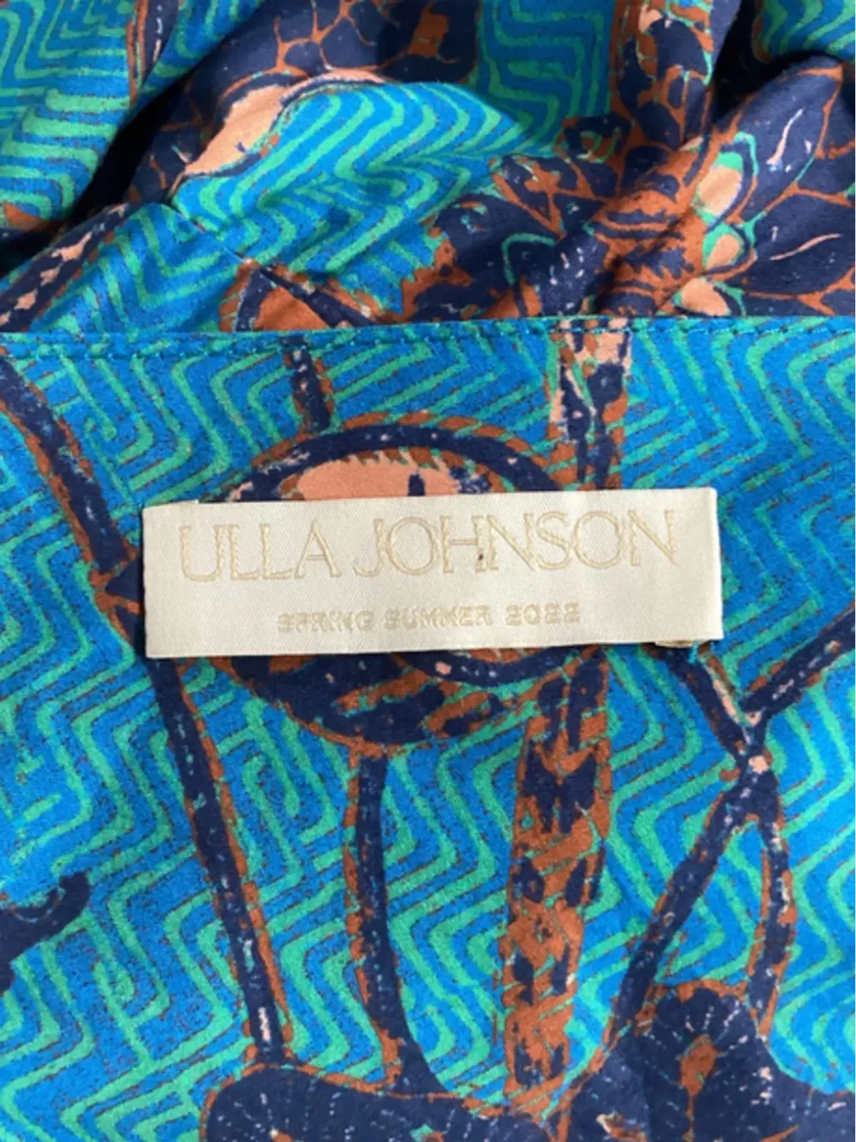 Ulla Johnson Ondine フリル花柄ワンショルダーミディドレス - 画像4