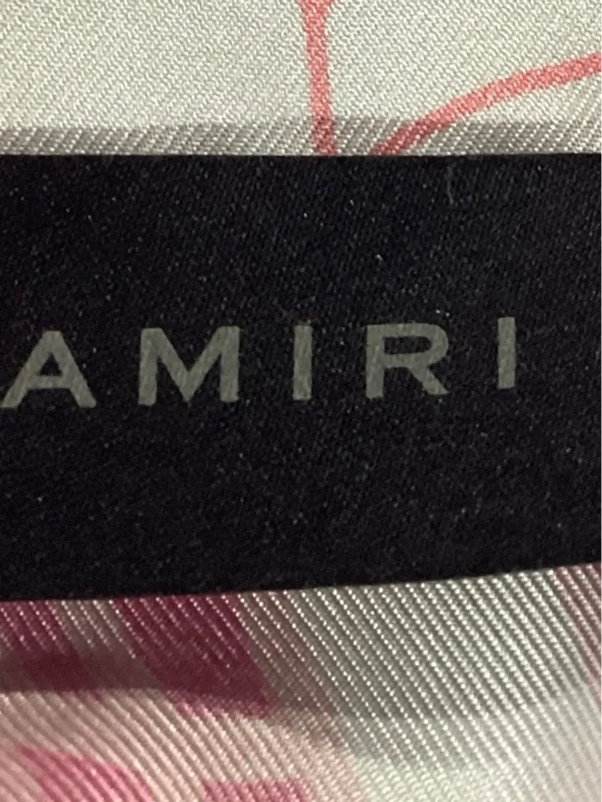 AMIRI ビンテージ ピンクのシルク柄シャツ - 画像5
