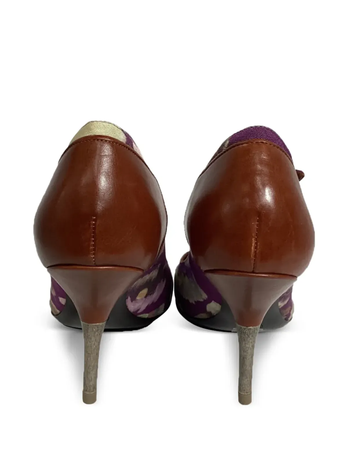 Dries Van Noten 花柄プリントバックルパンプス - 画像2