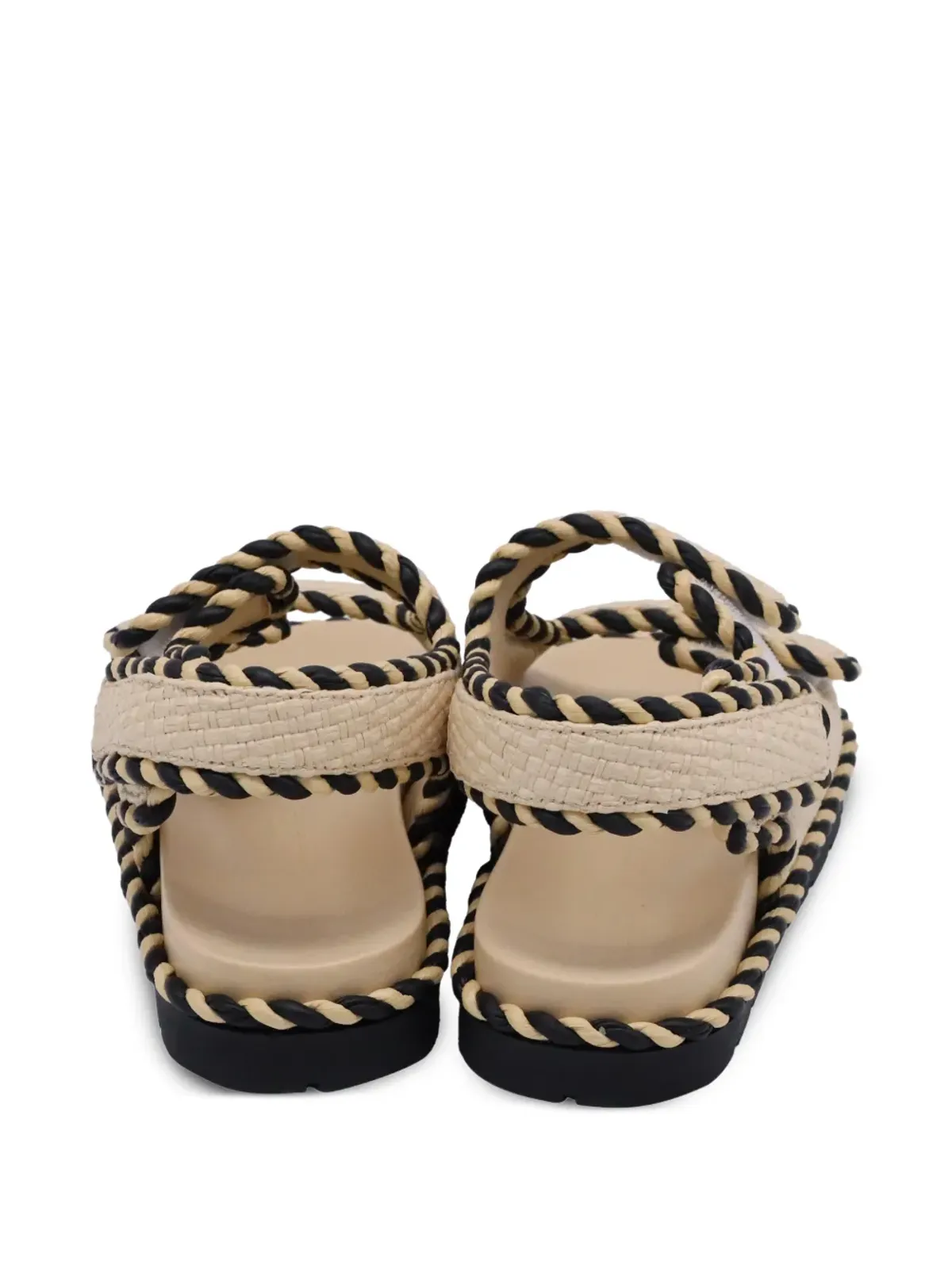 Bottega Veneta Vintage ラフィアのスリングバックサンダル - 画像3
