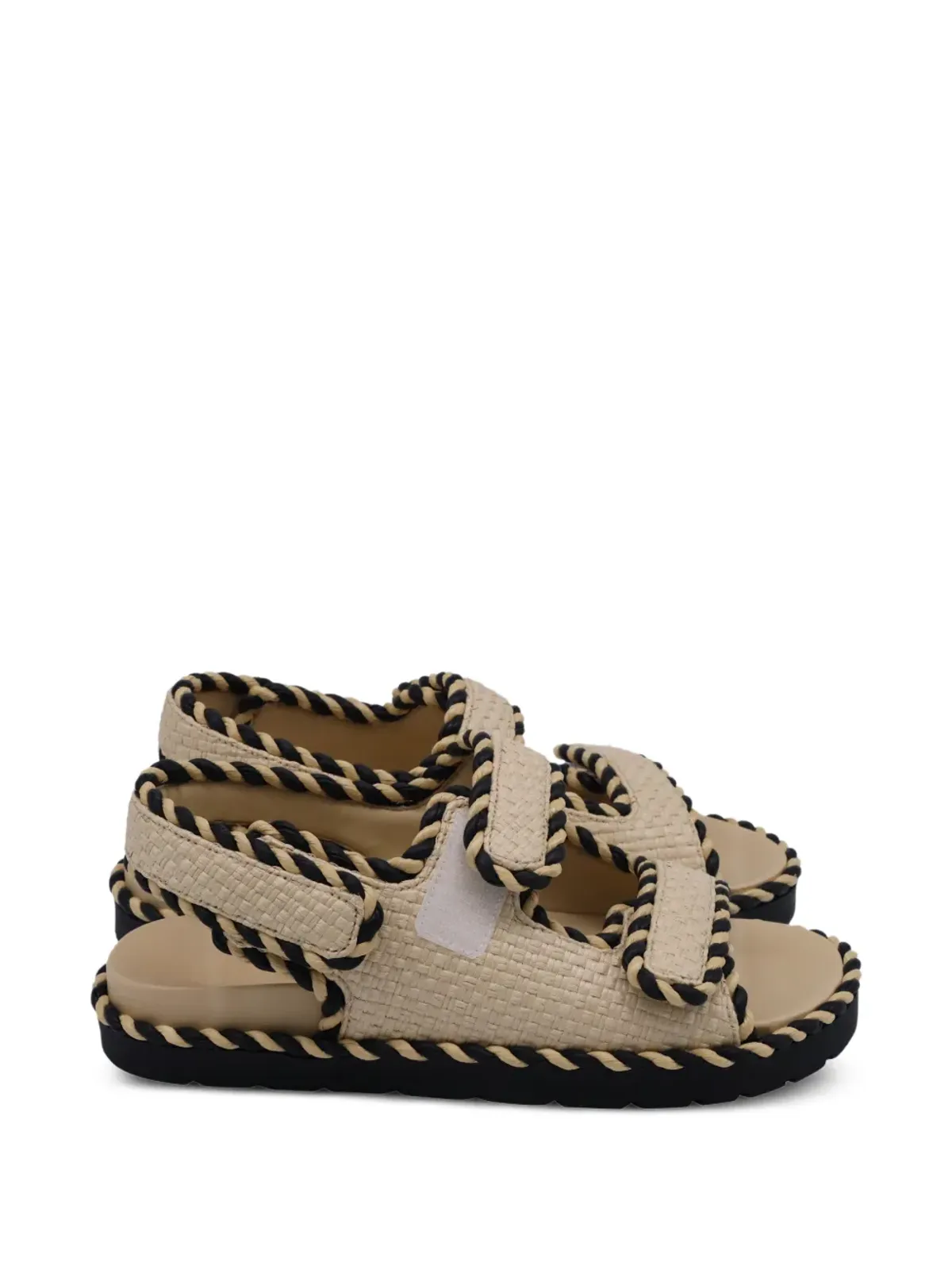 Bottega Veneta Vintage ラフィアのスリングバックサンダル - 画像4