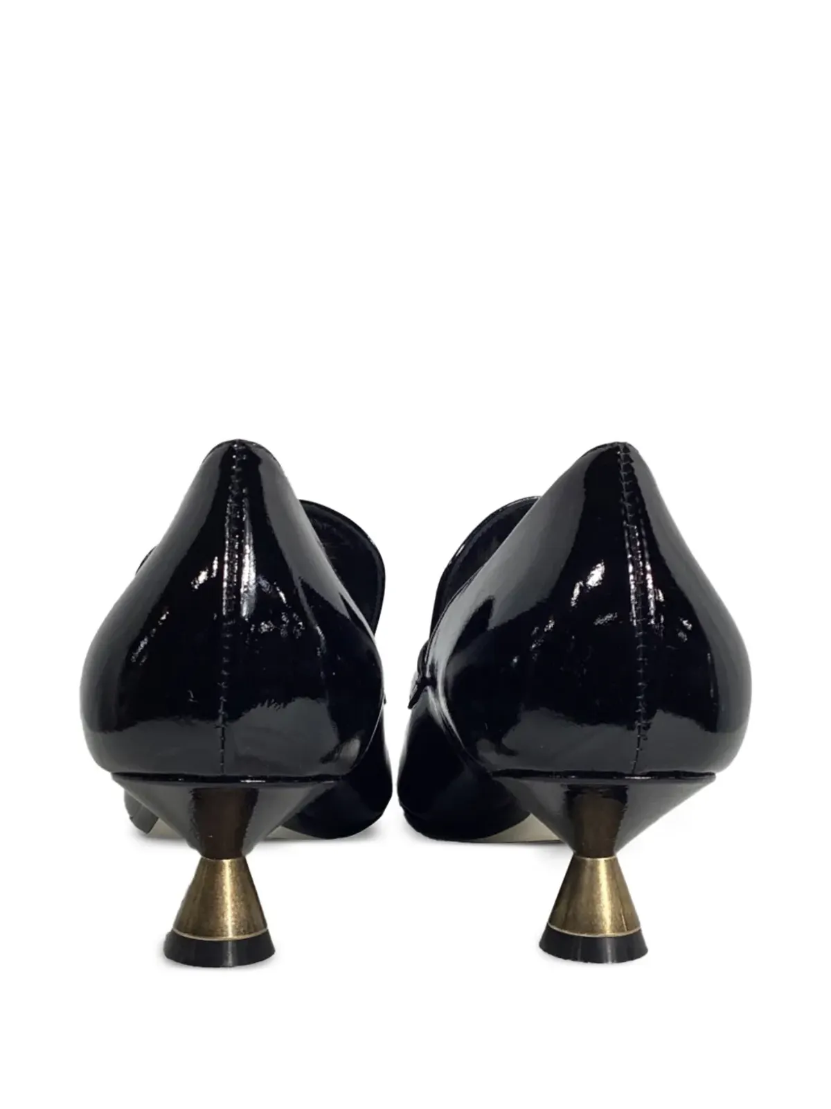 KHAITE Pre-Owned キングポイントトゥ ローファー - ブラック - 画像2
