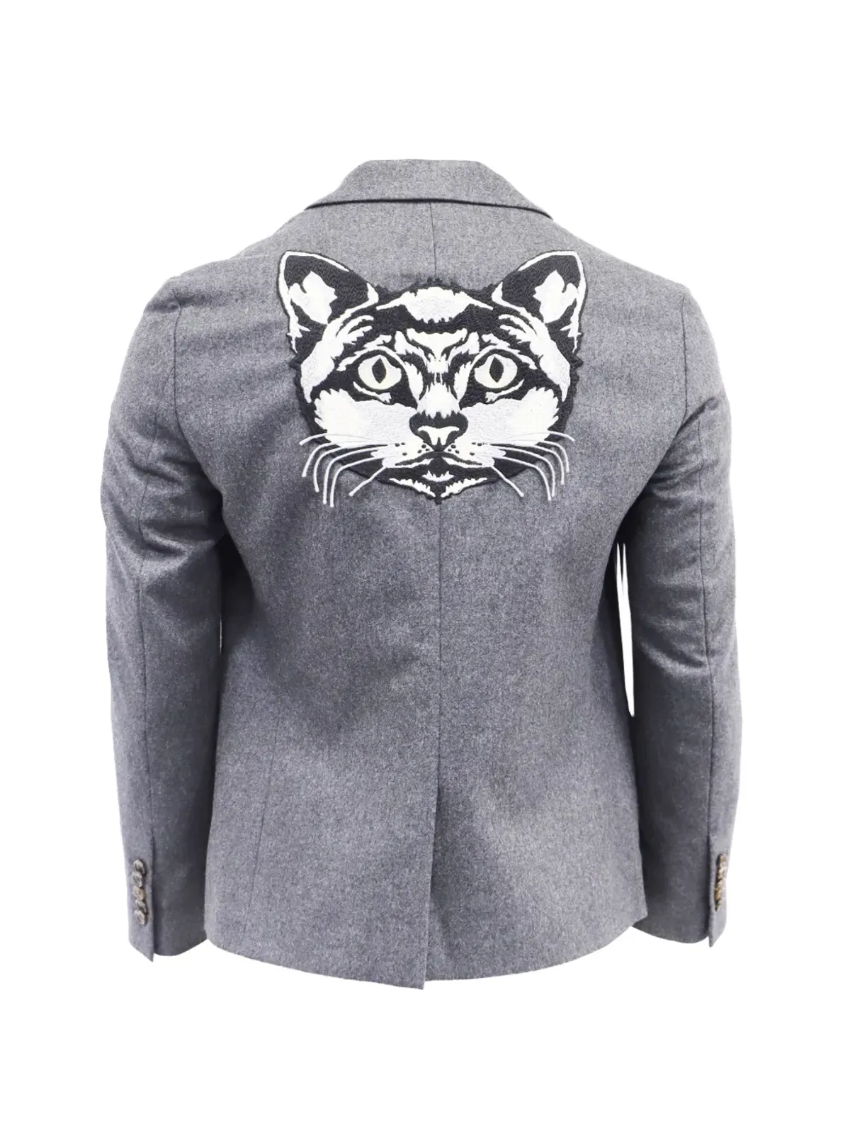 Gucci ビンテージ Cambridge フラップポケット ブレザー - グレー - 画像2