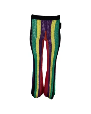 Balmain Pre-Owned 高腰ストライプのクロシェ編みパンツ - サムネイル1