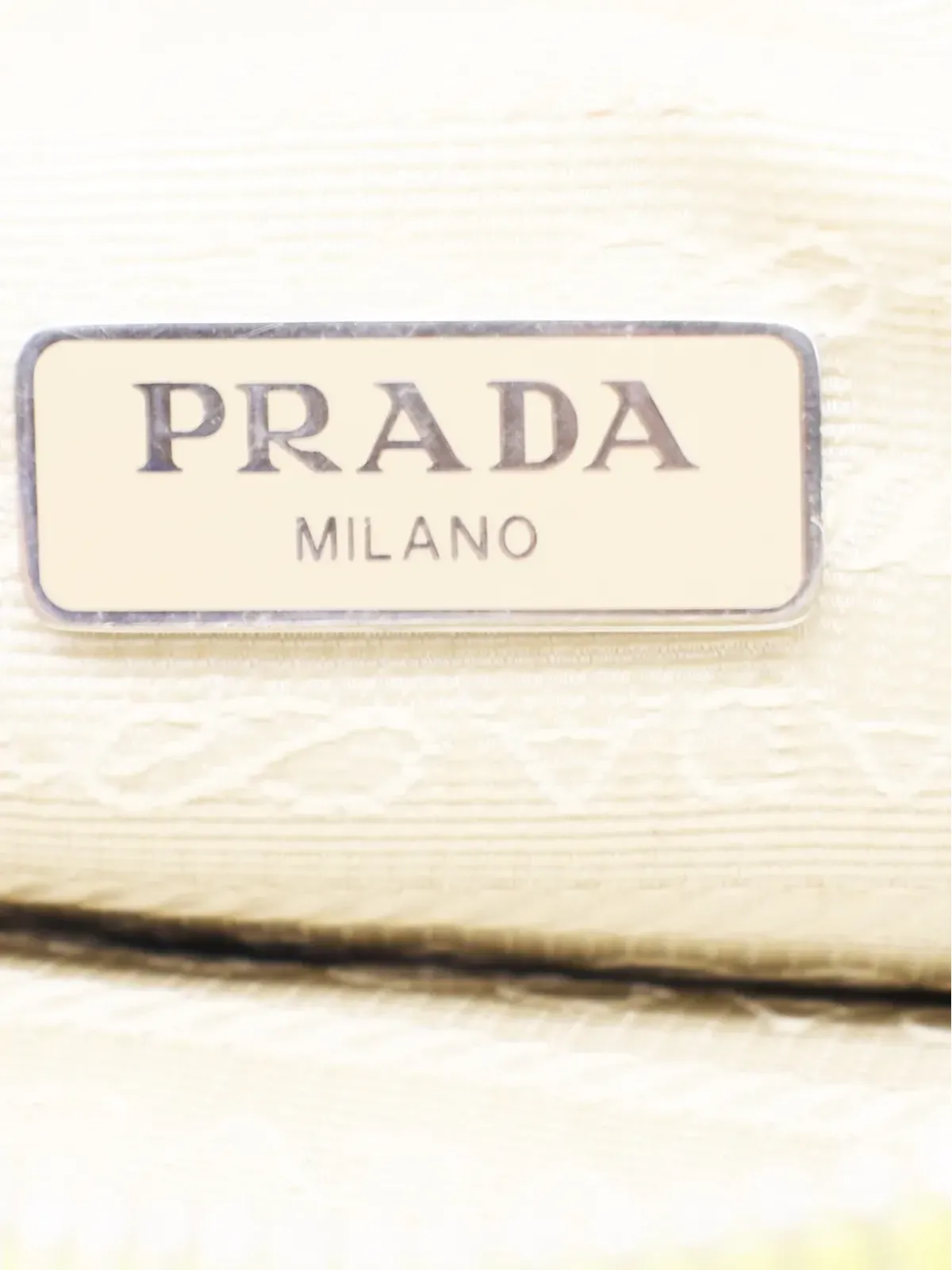 Prada ビンテージ クロシェ編みの三角ショルダーバッグ - Yellow - 画像4