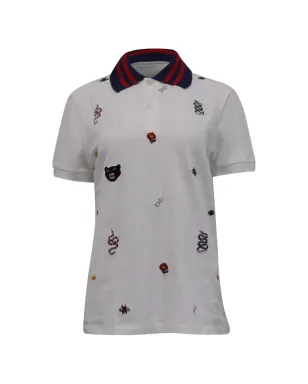 Gucci Pre-Owned 刺繍ポロシャツ - White - サムネイル1