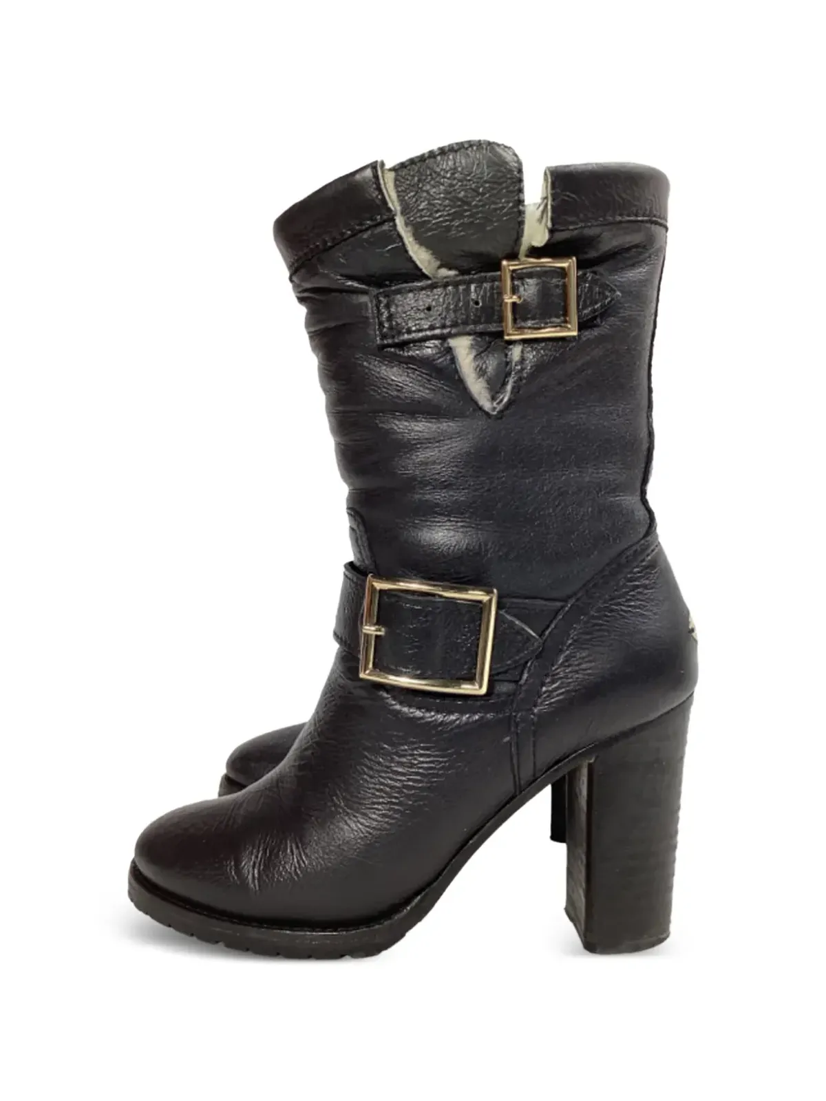 Jimmy Choo Pre-Owned シアリング・バックルディテール・ブーツ - 画像1