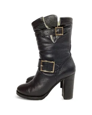 Jimmy Choo Pre-Owned シアリング・バックルディテール・ブーツ - サムネイル1
