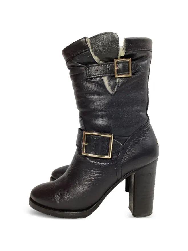 Jimmy Choo Pre-Owned Jimmy Choo Pre-Owned シアリング・バックルディテール・ブーツの商品画像