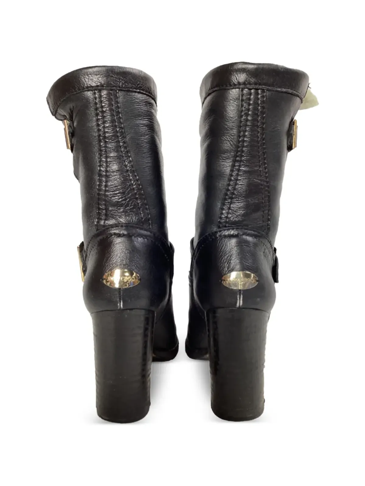 Jimmy Choo Pre-Owned シアリング・バックルディテール・ブーツ - 画像3