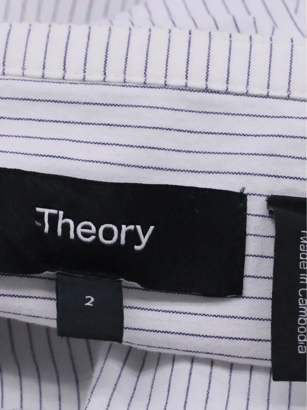 Theory ストライプ柄 ベルト付き シャツドレス - 画像4
