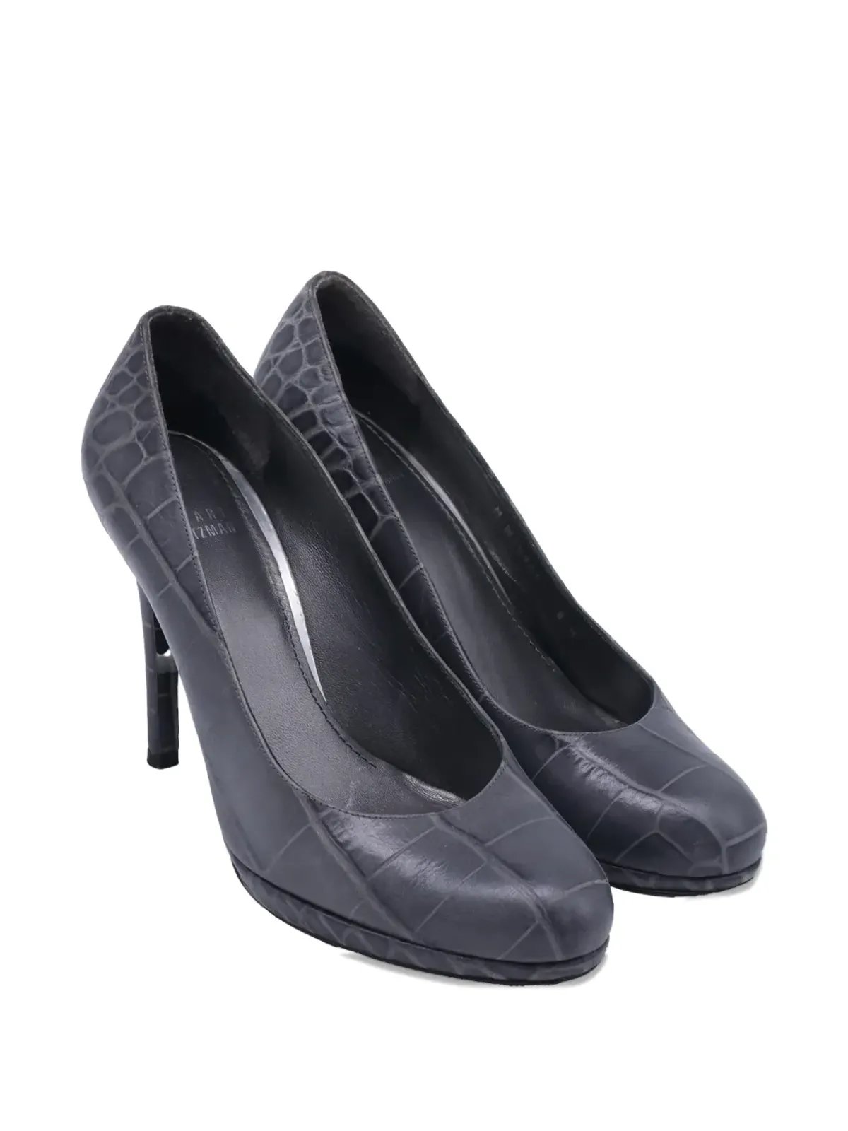 Stuart Weitzman エンボス加工のラウンドトゥパンプス - 画像2