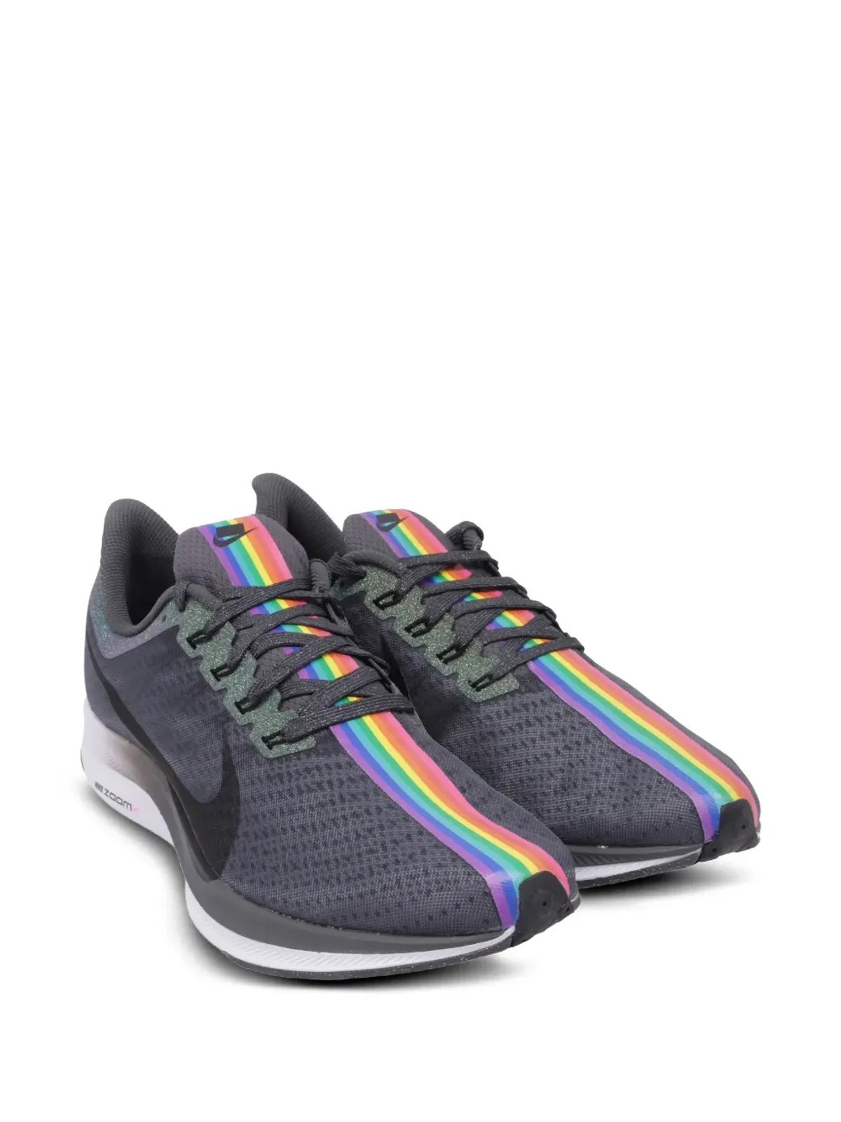 Nike Vintage 虹色ストライプのスニーカー（グレー） - 画像2