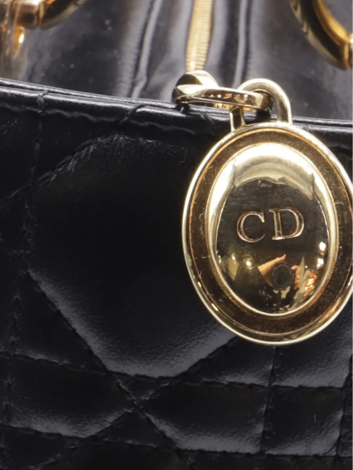 Christian Dior Vintage レディ ディオール トップハンドル トートバッグ - 画像5