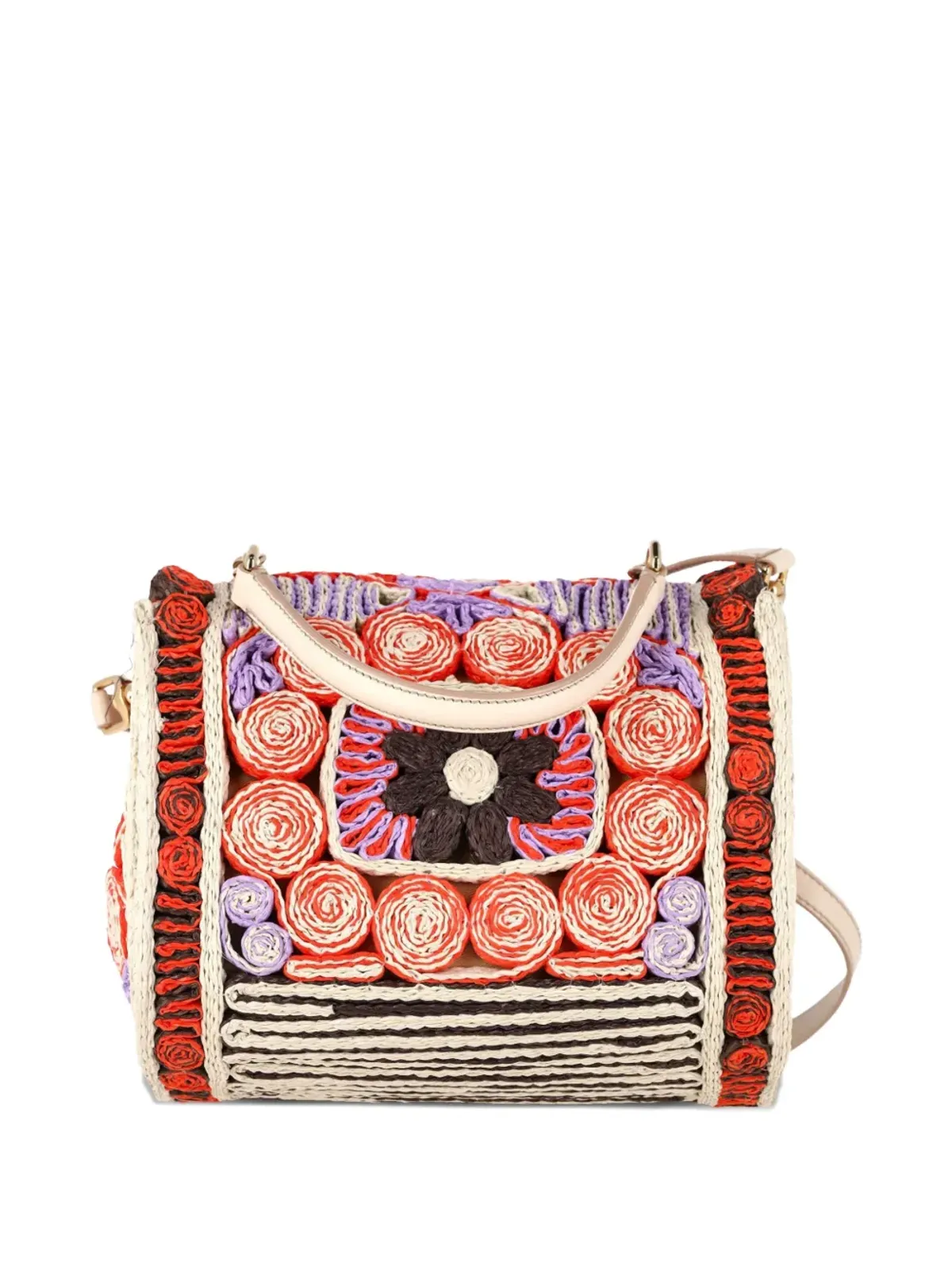 Dolce & Gabbana ビンテージ Miss Dolce 花柄ラフィア トートバッグ - ネチュラル - 画像2