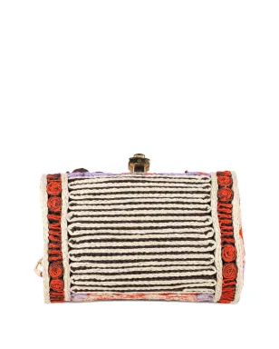 Dolce & Gabbana ビンテージ Miss Dolce 花柄ラフィア トートバッグ - ネチュラル - サムネイル4