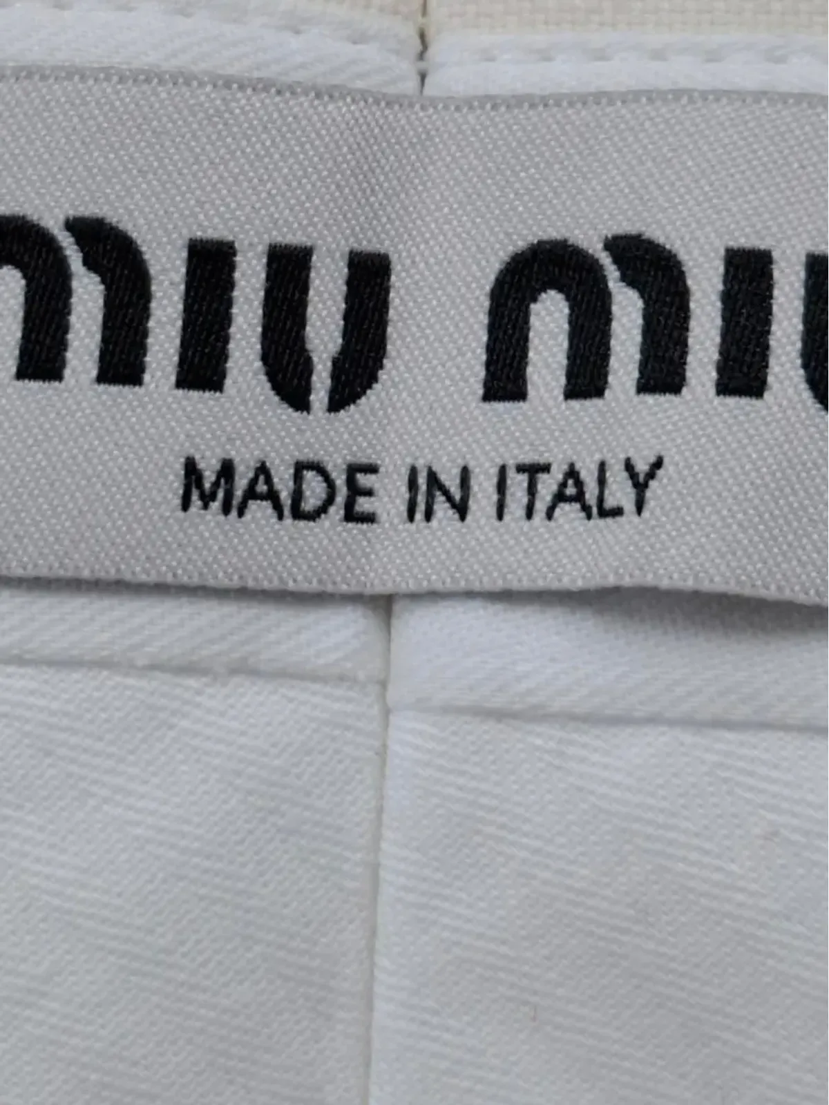 Miu Miu Pre-Owned ベルトループ付きコットンパンツ - 画像3
