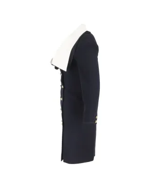 Chloé Vintage オーバーサイズカラーのダブルブレストドレス - サムネイル3