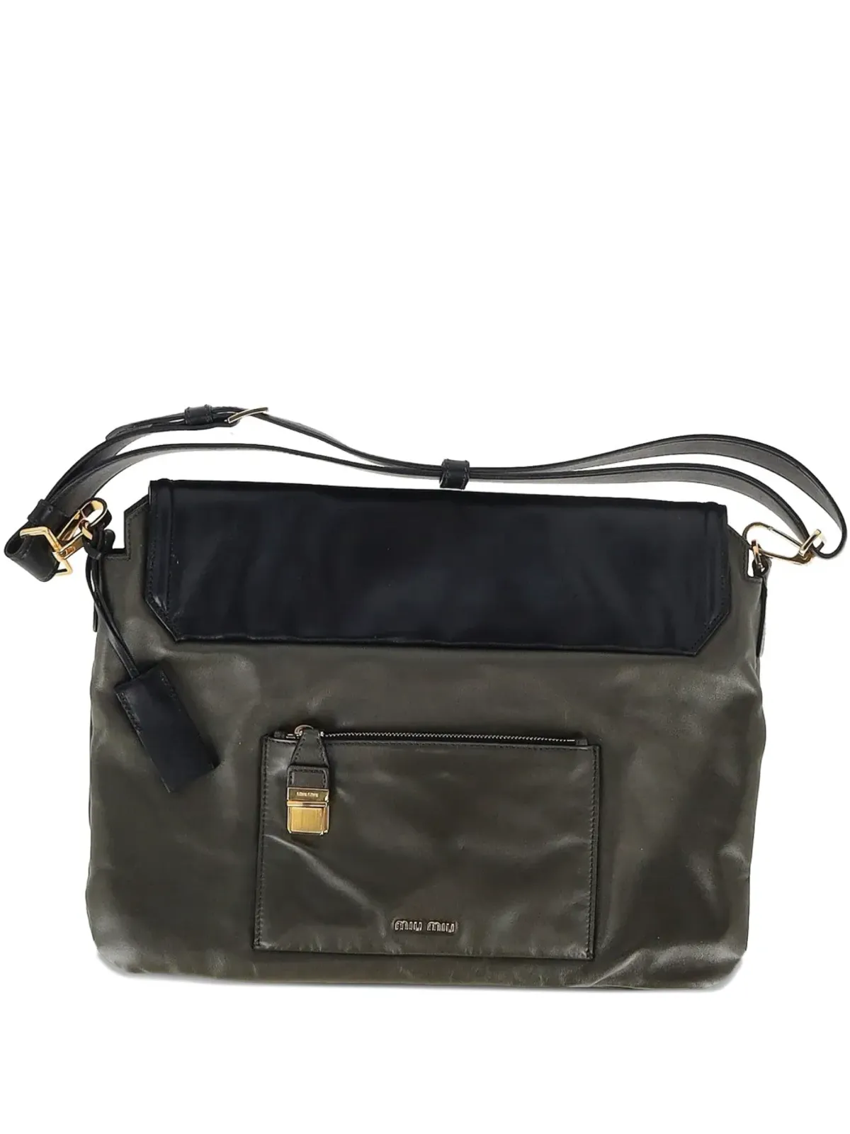 Miu Miu Pre-Owned フラップレザーショルダーバッグ - 画像1