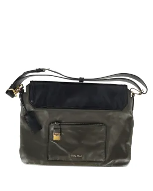 Miu Miu Pre-Owned フラップレザーショルダーバッグ - サムネイル1