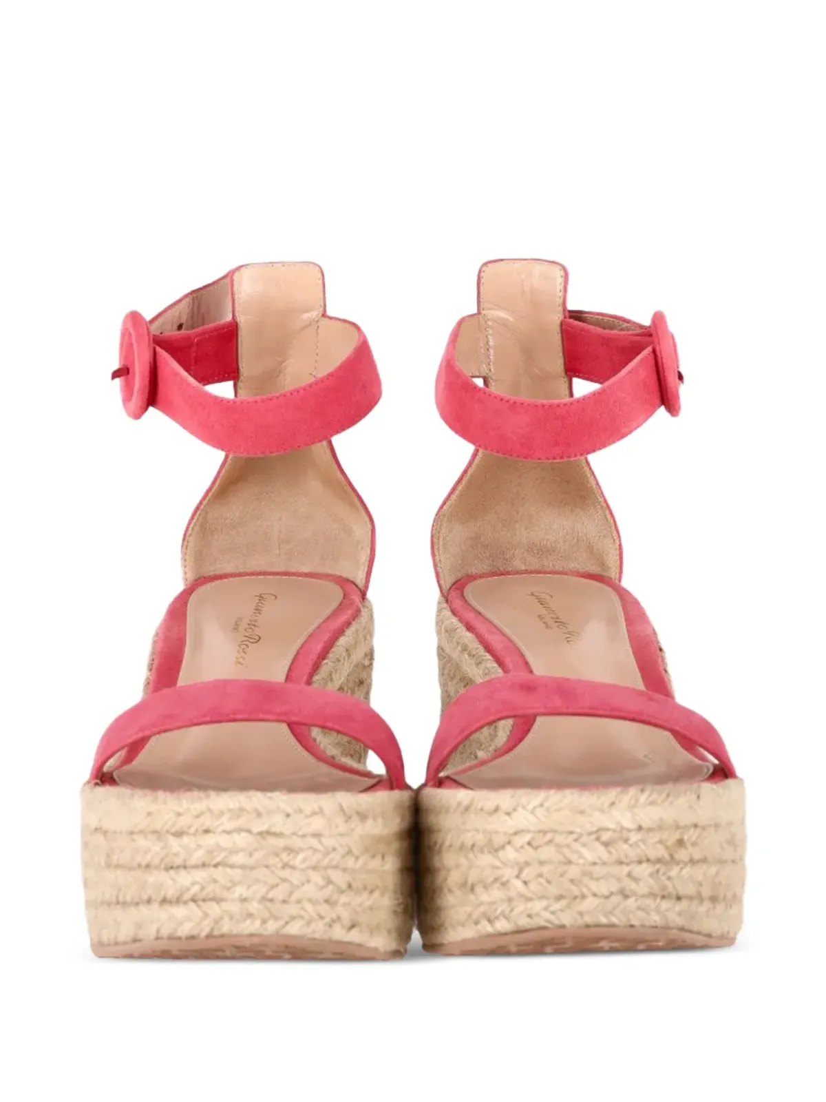 Gianvito Rossi プラットフォームバックル付きエスパドリーユサンダル - 画像3