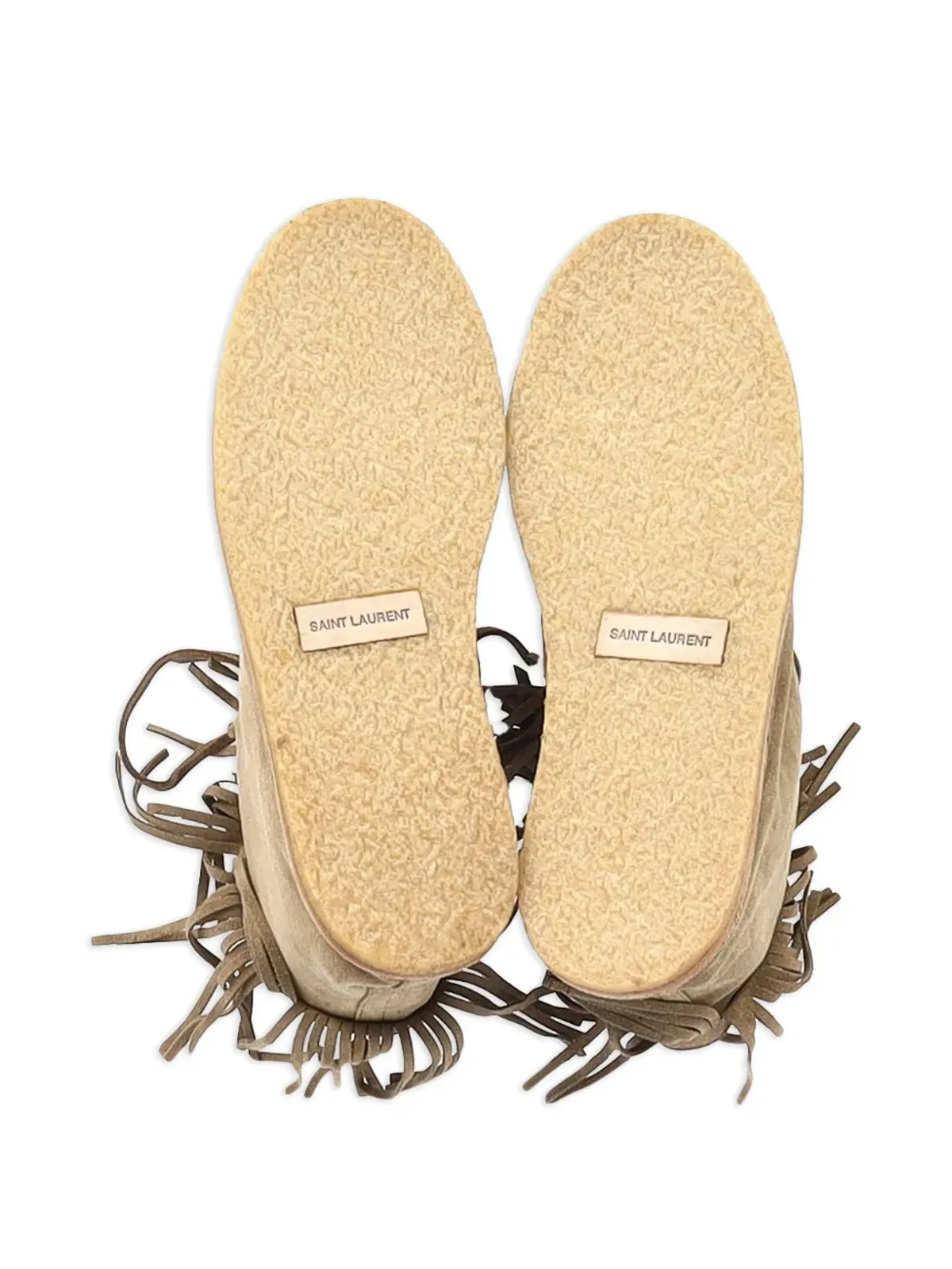 Saint Laurent Pre-Owned Nino フリンジ付きスエード アンクルブーツ - 画像5