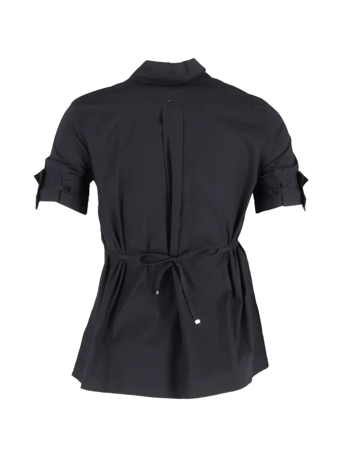 Escada Pre-Owned tie-waist short-sleeve blouse - Black - 画像2