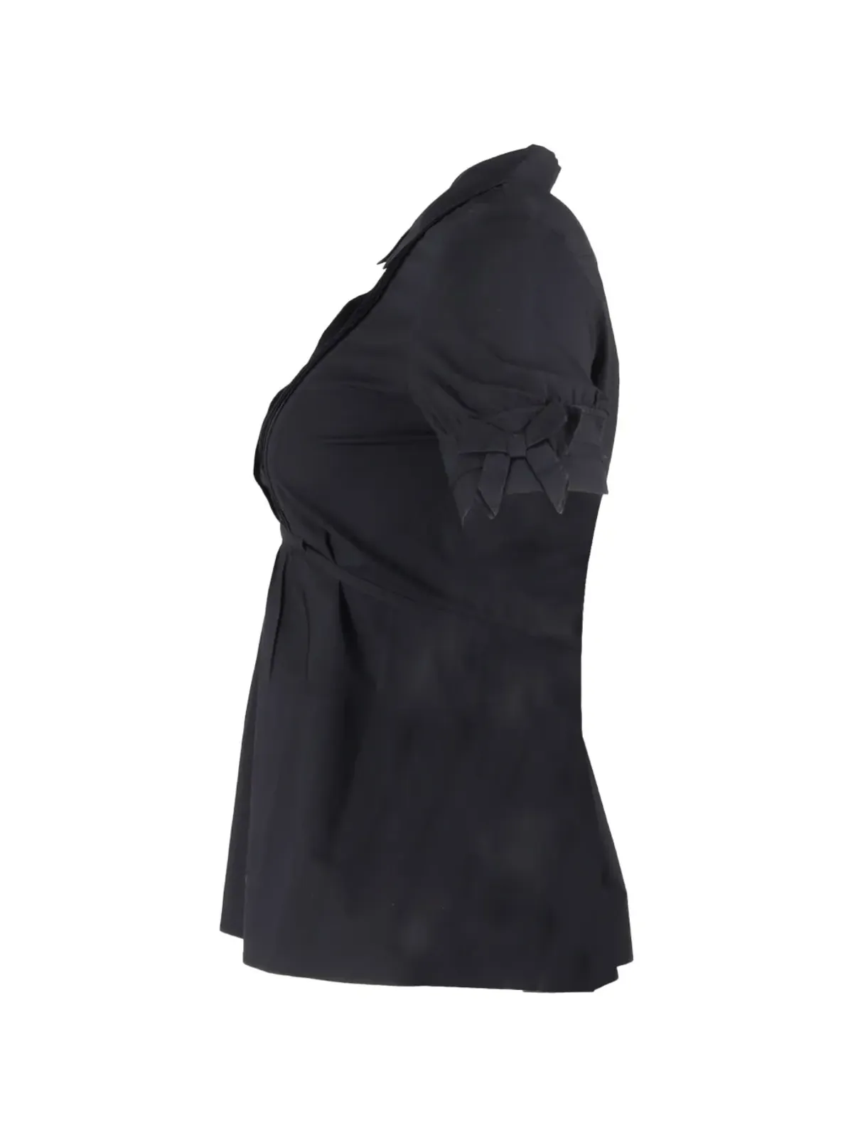 Escada Pre-Owned tie-waist short-sleeve blouse - Black - 画像3