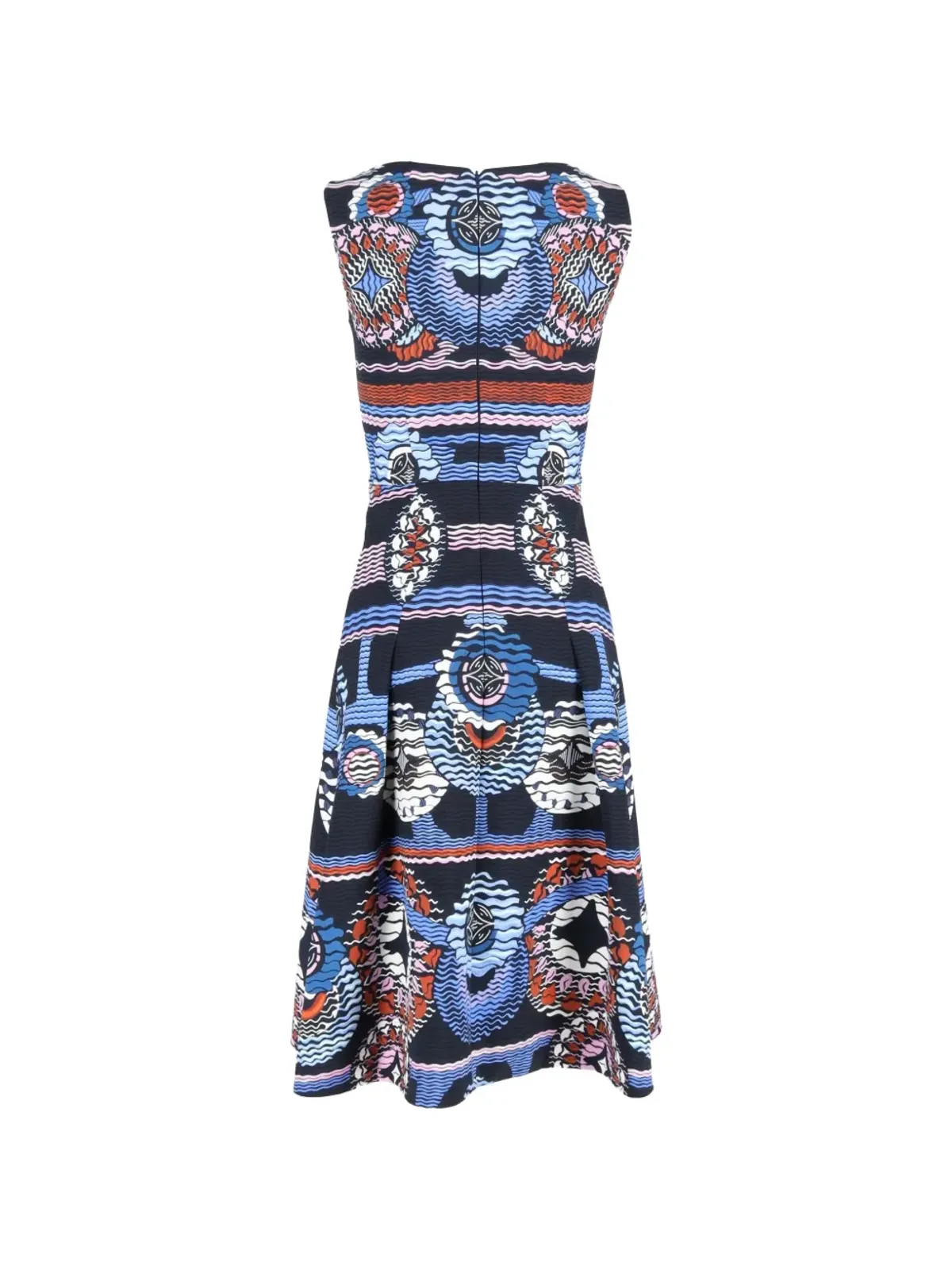 Peter Pilotto プリント柄フレアミディドレス ブルー - 画像2