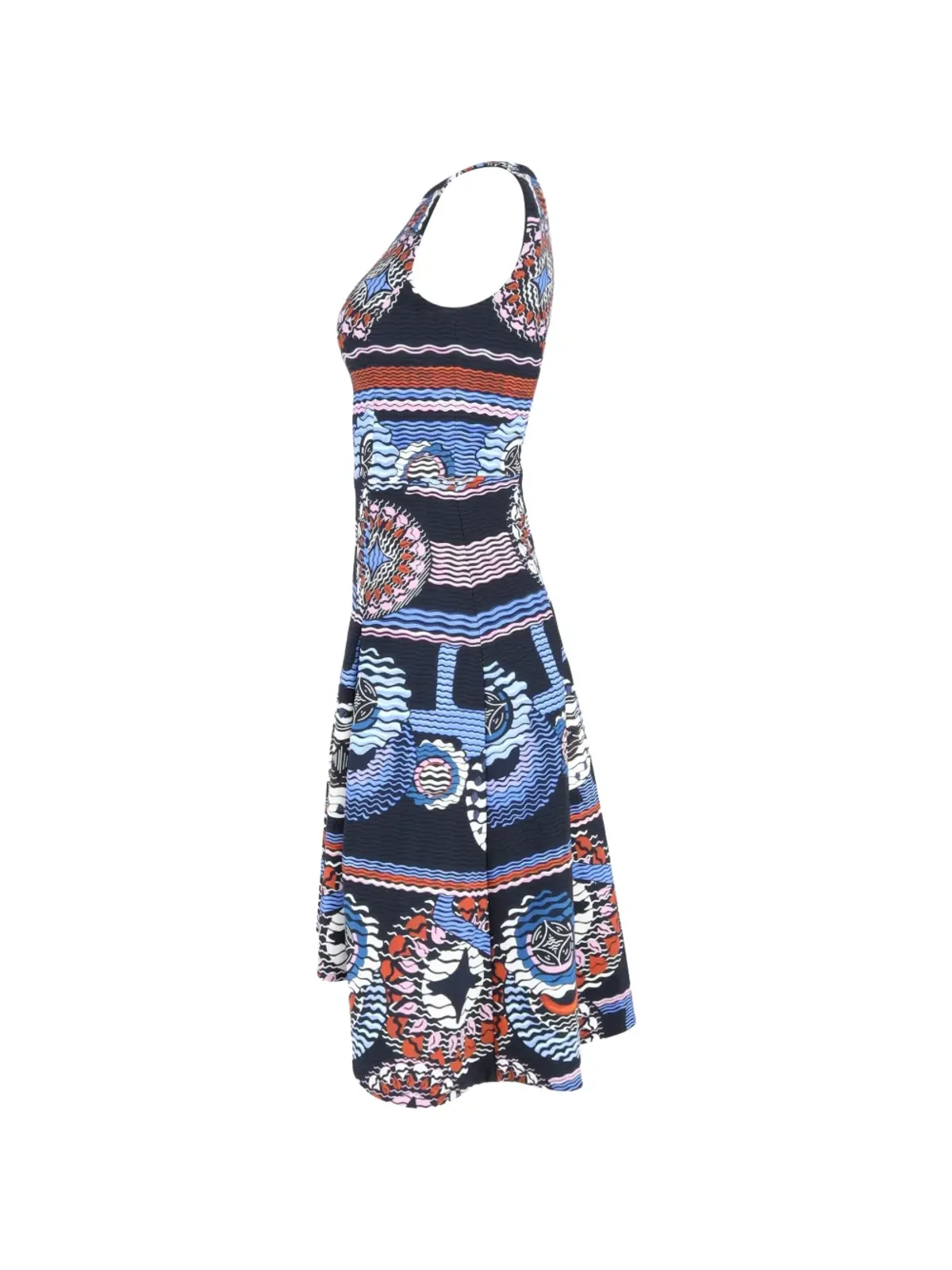 Peter Pilotto プリント柄フレアミディドレス ブルー - 画像3