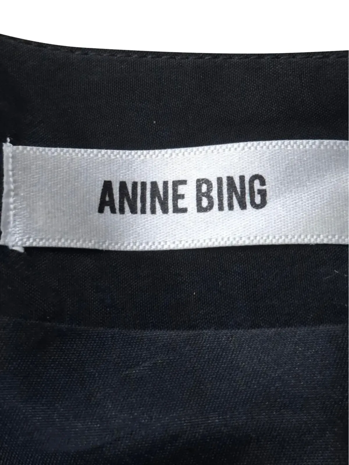 ANINE BING Vネック ミニドレス ブラック - 画像3