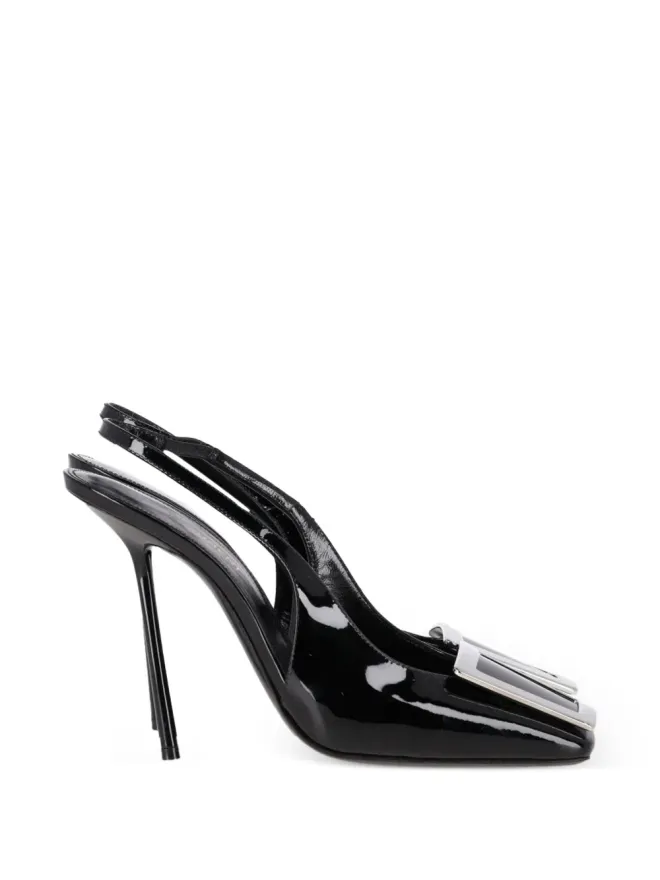 Saint Laurent Pre-Owned Saint Laurent Pre-Owned Pablo パブロ レザー スリングバックパンプス - ブラックの商品画像