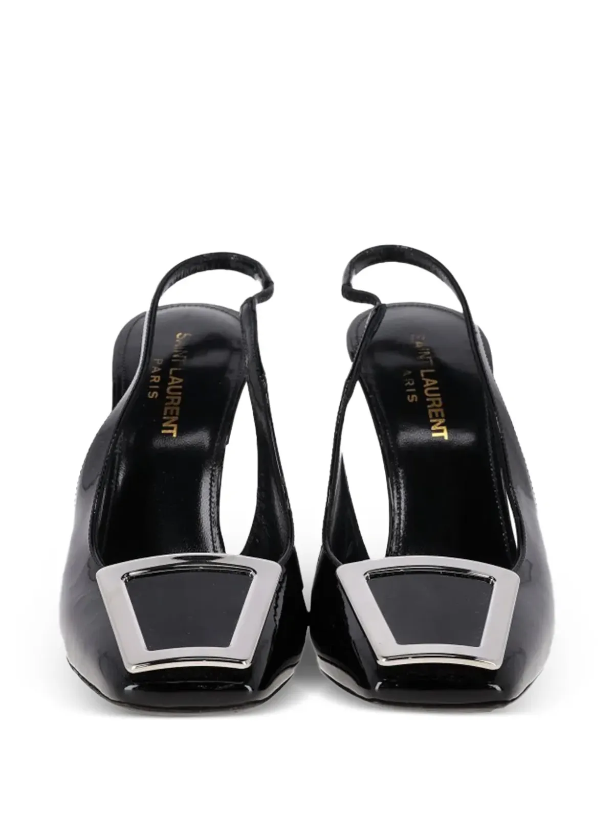 Saint Laurent Pre-Owned Pablo パブロ レザー スリングバックパンプス - ブラック - 画像5