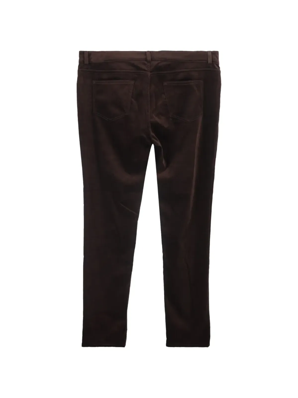 Loro Piana Pre-Owned ミッドライズベルベットパンツ - ブラウン - 画像2