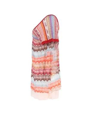 Missoni Pre-Owned コットンチェボン柄ニットのチュニックドレス - サムネイル3