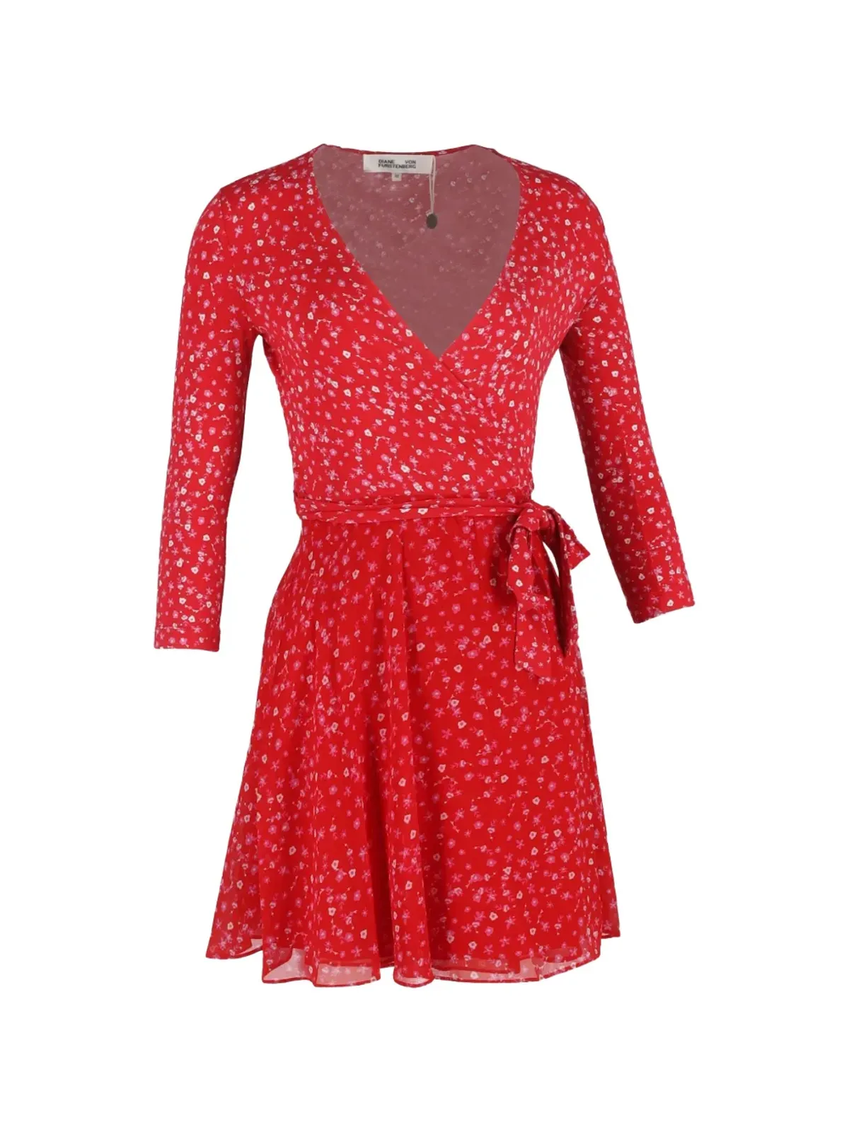 Diane Von Furstenberg Vintage イリナ ラップ ミニドレス - 画像1