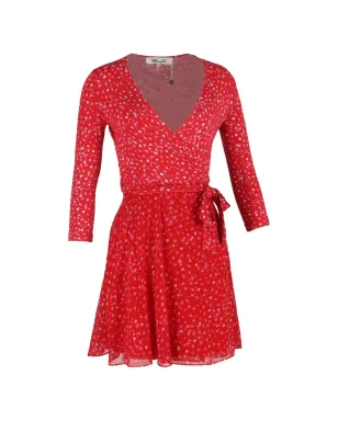 Diane Von Furstenberg Vintage イリナ ラップ ミニドレス - サムネイル1