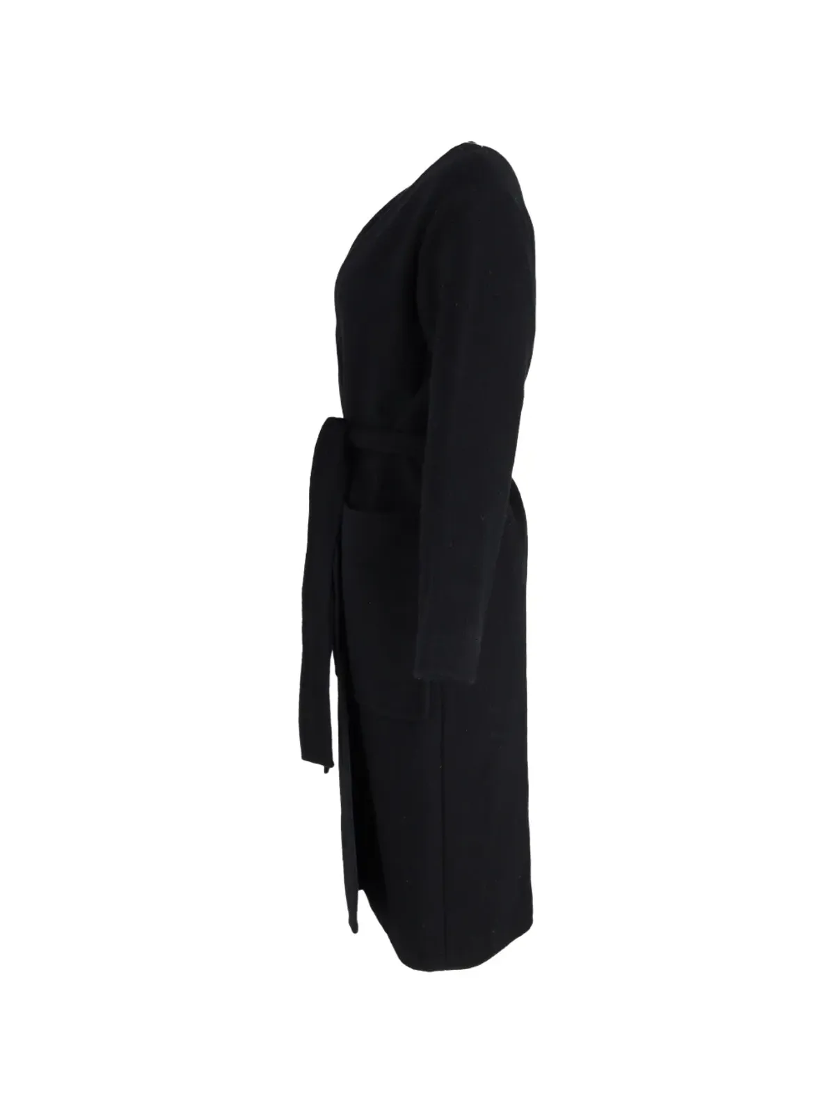 Celine Pre-Owned ベルト付きカシミアコート - 画像3