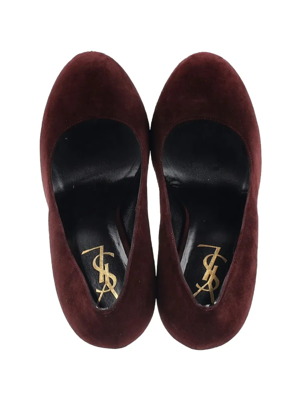 Saint Laurent ビンテージ Tribtoo プラットフォーム スエード パンプス - レッド - 画像4
